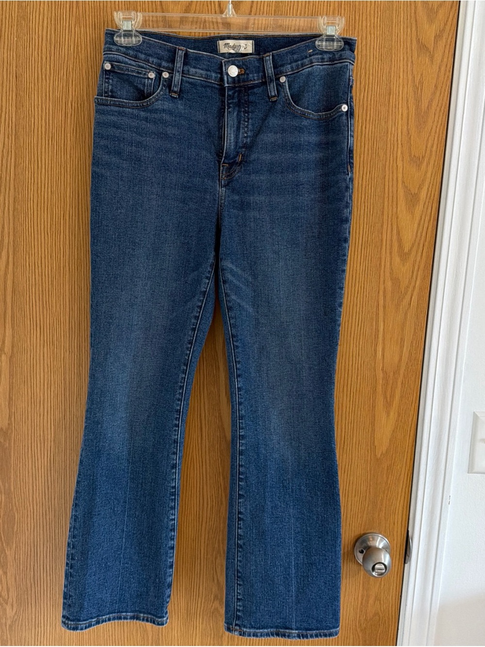 Madewell Mid Rise Kick Out Jeans Women’s 28 Casual Blue Flare Medium Wash